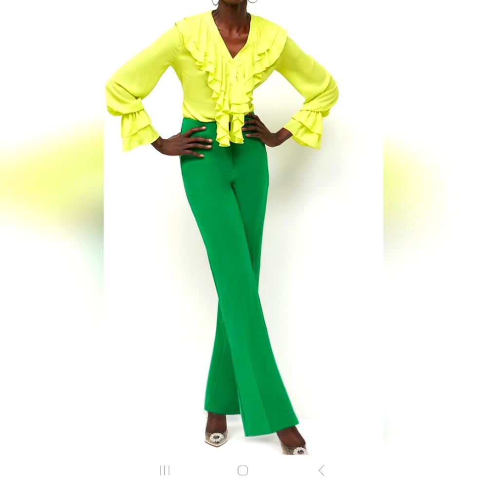 Mid-Rise Seamed Straight-Leg
